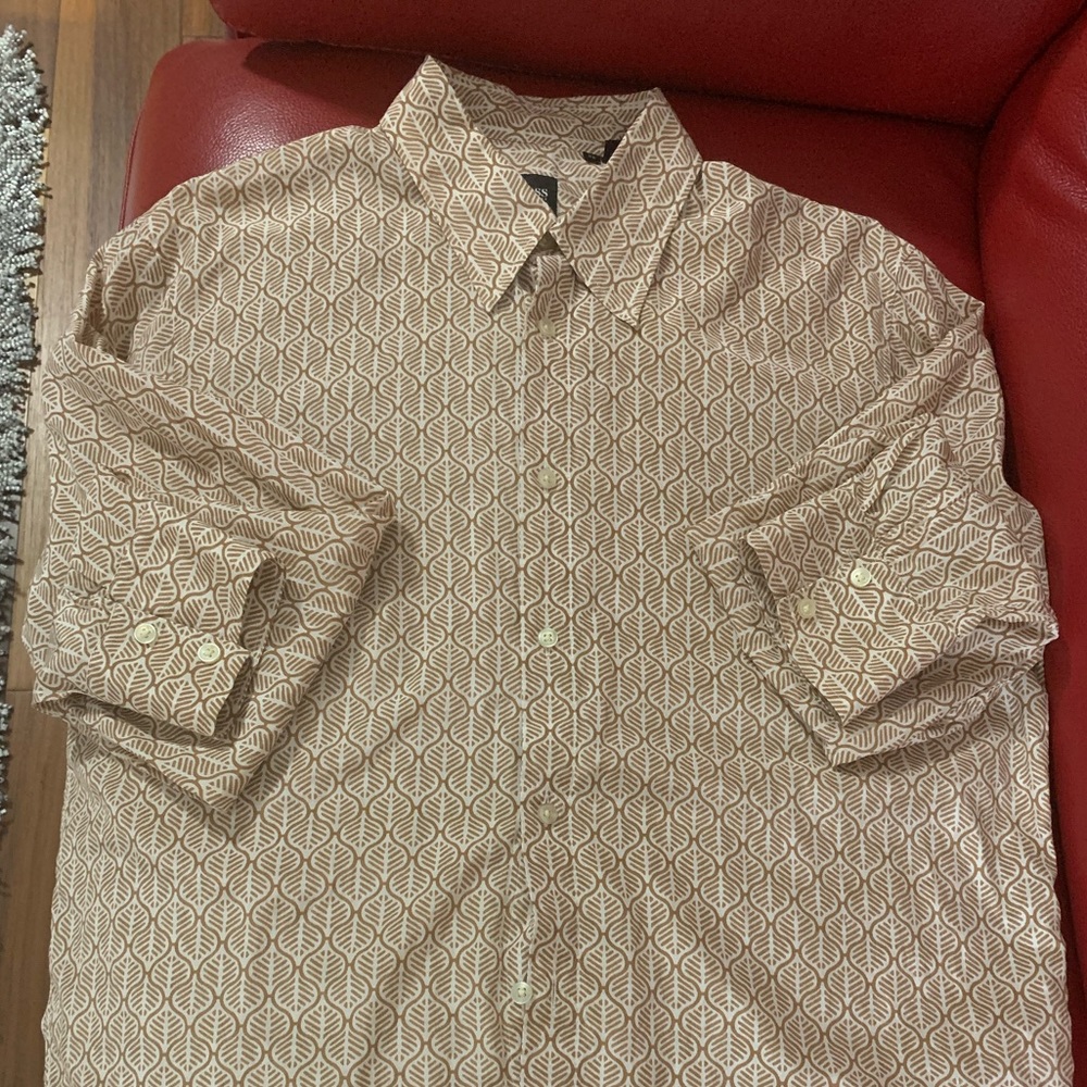 HUGO BOSS cotton-silk dress shirt sz XL Like New